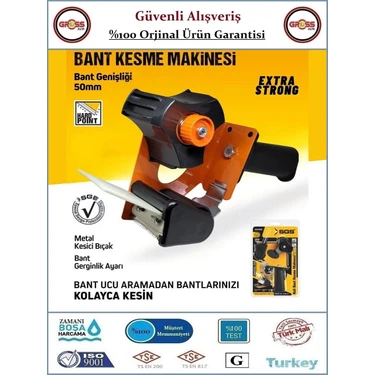 Sgs Koli Bant Kesme Makinası - Koli Bantlama Makinasi - Orjinal