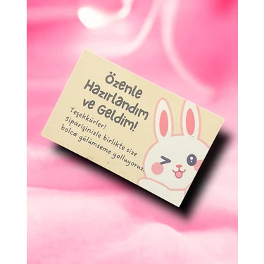Tuğçe Shopping Tugce Shopping 100 Adet Paketlendim Teşekkür Kartı Tebrik Kartı 5x8 cm Yatay Kargo