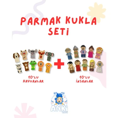 Anki Toys Insanlar ve Hayvanlar Parmak Kukla Seti
