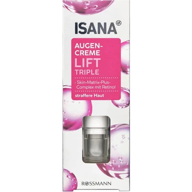 Isana Cilt Lift Triple Göz Kremi 40-60 Yaş 15 ml Retinol ve C+ E + H(Biotin)