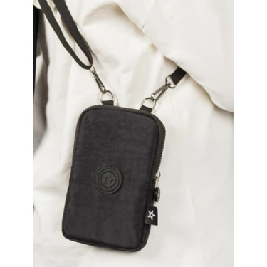 Unisex Su Geçirmez Krinkıl Mini Telefon Cüzdan ve Pasaport Boyun Askılı Çapraz Omuz