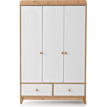 Cozibo Strada 3 Kapılı Modern Tasarımlı Dolap, MDF Malzeme ile Bebek ve Genç Odası