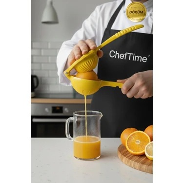 ChefTime Gerçek Döküm Narenciye Limon Sıkacağı | Sarı
