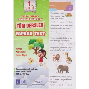 Bulut Eğitim ve Kültür Yayınları Eğitim 1. Sınıf Tüm Dersler Yaprak