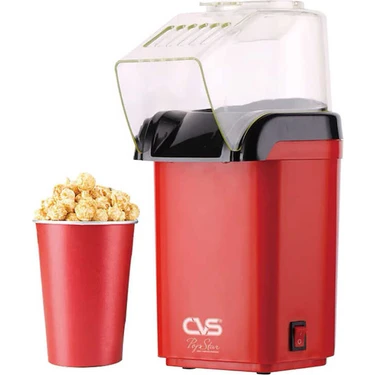 CVS Elektrikli Mısır Patlatma Makinesi - 16 Bardak Kapasite, 1200W, DN-8001 Pop Star, Yağsız