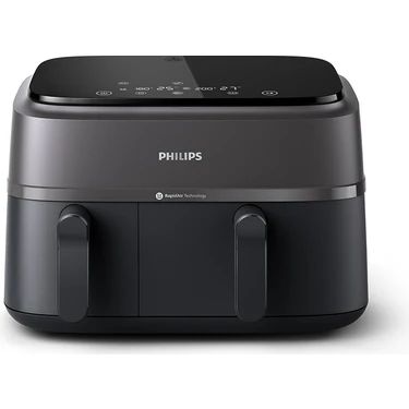Philips 3000 Serisi Airfryer Çift Hazneli, Rapid Air Plus Teknolojisi, 8 Ayarlı Dijital Ekran,