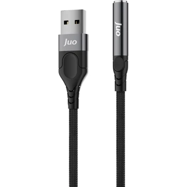 Juo Usb-A To 3.5mm Jack Kulaklık Mikrofon Aux Dönüştürücü Harici Ses Kartı Yüksek Ses