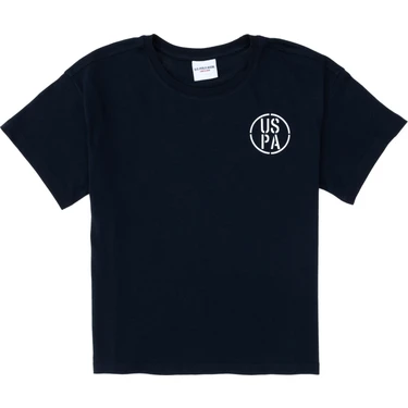 U.S. Polo Assn. Erkek Çocuk Lacivert Oversize Bisiklet Yaka Tişört