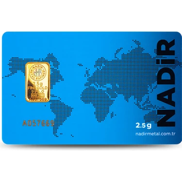 Nadir Gold 24 Ayar Külçe Gram Altın 2,5