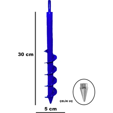 30X5 cm Matkap Uyumlu Toprak Burgu