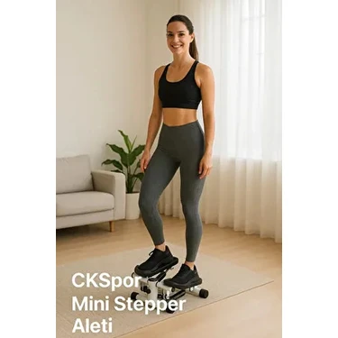 Mini Stepper Fitness Twister Step Aleti Direnç Lastikli Egzersiz Aleti