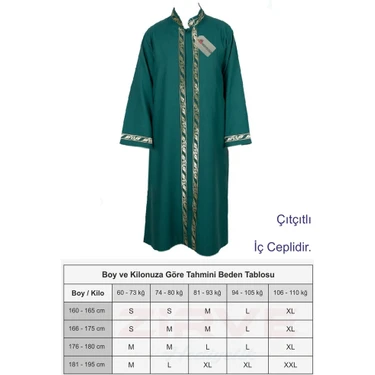 Hediyeleşin Cübbe, Sarı İşlemeli Cübbe, Sırmalı Cübbe, İmam Cübbesi -