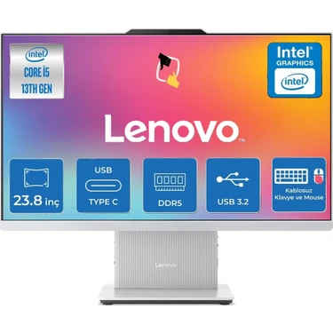 Lenovo Ideacentre 24IRH9  Aıo Intel Core I5 13420H 16GB 512GB SSD Windows 11 Pro 23.8" Fhd 100hz