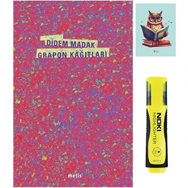 Grapon Kağıtları - Didem Madak - Metis Yayınları - Sarı Fosforlu Kalem - Not Defter