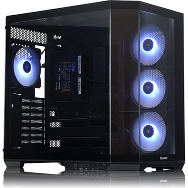 Dark GUARDIAN PRO 4x12cm ARGB Led Fanlı USB3.0 Tempered Glass ATX Panoramik Akvaryum Oyuncu Kasası