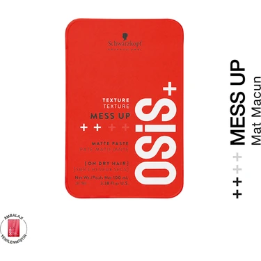 Osis+ Mess Up Mat Şekillendirici Krem Wax 100 ml Ultra Mat Görünüm Sağlayan