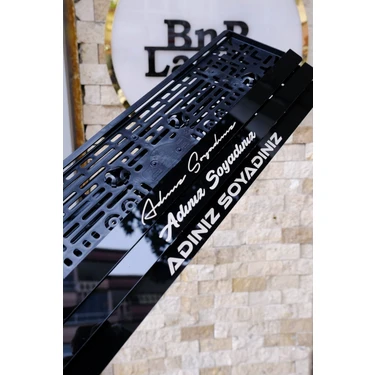 BnP Lazer Piano Black Pleksi Markalama Plakalık 2 Adet Şık Görünüm ve Dayanıklı