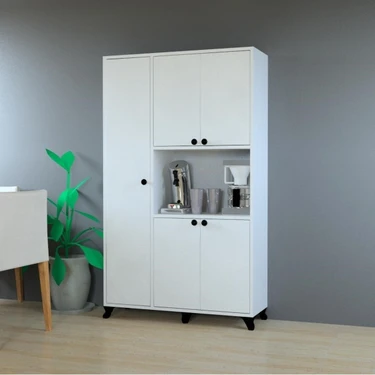 Mobilique Oslo Mutfak Dolabı Beyaz Suntalam 163 cm Geniş Depolama Alanı ile Modern