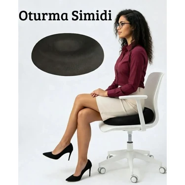 Tam12 Koltuk Sandalye Yastığı Ortopedik Oturma Simidi Basur İçin Açık Halka Şeklinde
