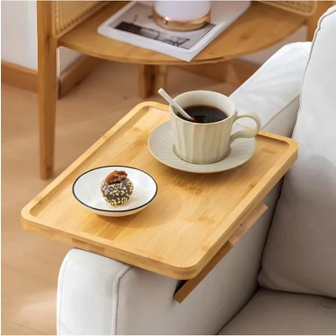 Myplas Modern Ahşap Koltuk Sehpası Tepsi
