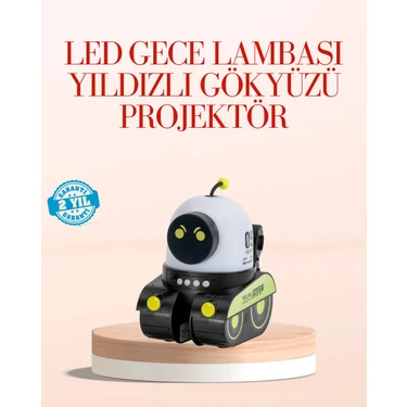 Calperia Robot Tasarımlı Bluetooth Hoparlörlü Yıldızlı Gökyüzü