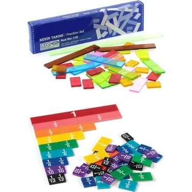 Takımı 39 Parça 1 Paket Plastik Kesir Takımı Ondalık Birim Kesir Çubukları Matematik Okul