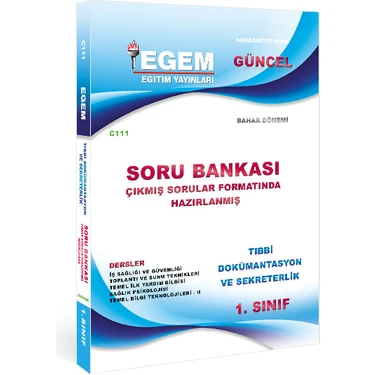 Egem Eğitim Yayınları Tıbbi Dokümantasyon ve Sekreterlik Soru