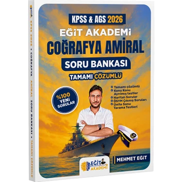 2026 Eğit Akademi Mehmet Eğit Meb Ags Kpss Coğrafya Amiral Soru Bankası Tamamı