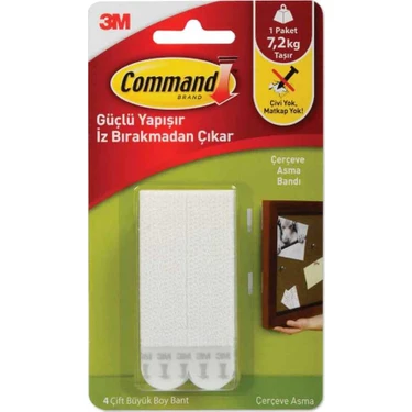 3m Command Çerçeve Asma Bandı 4 Çift Büyük Boy 17206