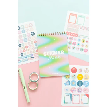 Matt Notebook Renkli Etiket Defteri 828 Adet 12x17 cm Düz Yaprak