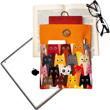 Kitap Kılıfı / Kitap Çantası , Kedi