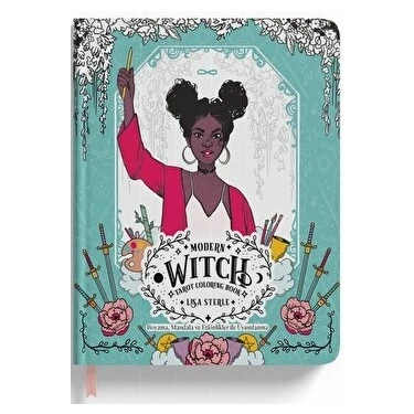 Modern Witch Tarot Boyama ve Aktivite Kitabı Lisa Sterle 168 Sayfa Tam Kapsamlı Tarot