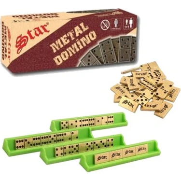 Star Metal Domino Pirinç Domino Istıkalı Domino Taşı Seti