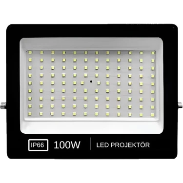 100W LED Projektör Beyaz Işık 6500K Slim LED