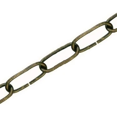 Etsylight Avize Zinciri, 5 Metre, Askı Zinciri, Antik Sarı Renk, Eskitme Renk, Metal