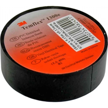 3m Temflex Siyah Izole Elektrik Bant 18MM x