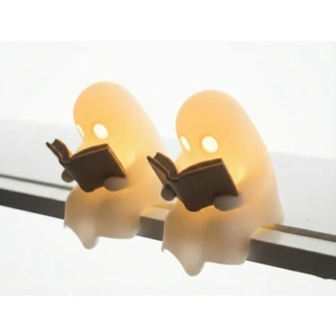 JS 3D Dreams Sevimli Hayalet Mini LED Lamba 2 Li