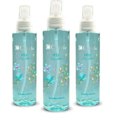 Cecile Body Mist İris 150 ml X3 Ferahlatıcı Unisex Parfüm
