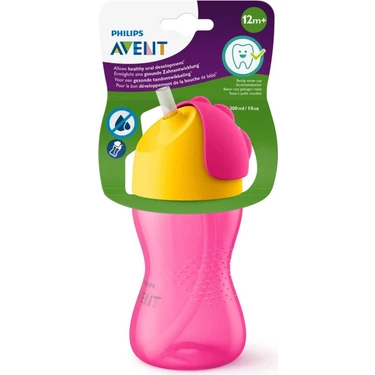 Philips Avent Pipetli Bardak 12 Ay+ 300 ml Pembe-Sarı,
