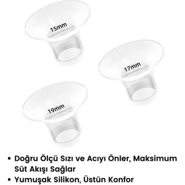 Bebebao Silikon Başlık Flanş Küçültücü 15-17-19 mm (P8 Pro