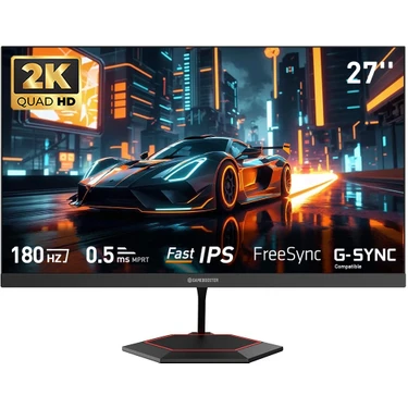 Gamebooster GB-27F180QF 27" 180Hz Fast IPS 0.5ms Mprt 2k Qhd 2xhdmı+2xdp Rgb Flat Gaming