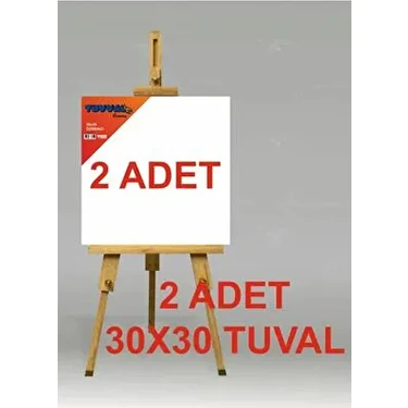 Tuvval 30x30 Tuval 2 Adet Sanat Çalışmaları İçin Beyaz Renkli