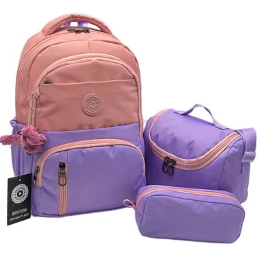 Bevitton Ilk Okul Çantası 3'lü Seti Unisex Çocuk Ilkokul Çantası BVT-8010
