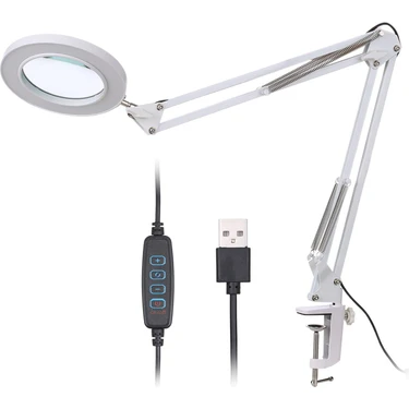 Dailytech Katlanabilir Masaüstü 5/8x Büyüteç – LED Işıklı, Ayarlanabilir Standlı ve Çok İşlevli