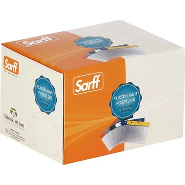 Sarff Yaka Kartı Poşeti Şeffaf Dikey 10X14,5 cm 100