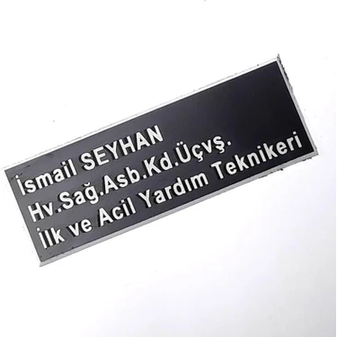 Seyhan Pleksi Yaka Isimliği - Mıknatıslı - Sağlık Personeli