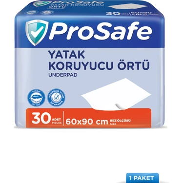 Prosafe Yatak Koruyucu Örtü 60x90 Cm Kaymaz Taban Selüloz Yüzey Hafif ve Dayanıklı 30'lu