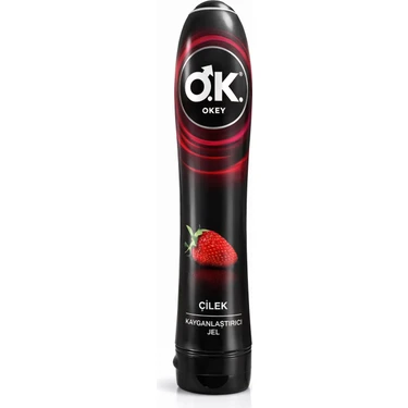 Okey Çilek Aromalı Su Bazlı Kayganlaştırıcı Jel – 100