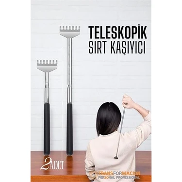 Pileli Store Hsnet Sırt Kaşıyıcı - Telekopik 56 cm Sırt Kaşıma Aparatı Hanımeli 2 Li