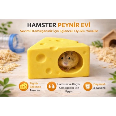 BarsDepo Hamster Peynir Evi – Kemirgenler Için Konforlu ve Eğlenceli Yaşam